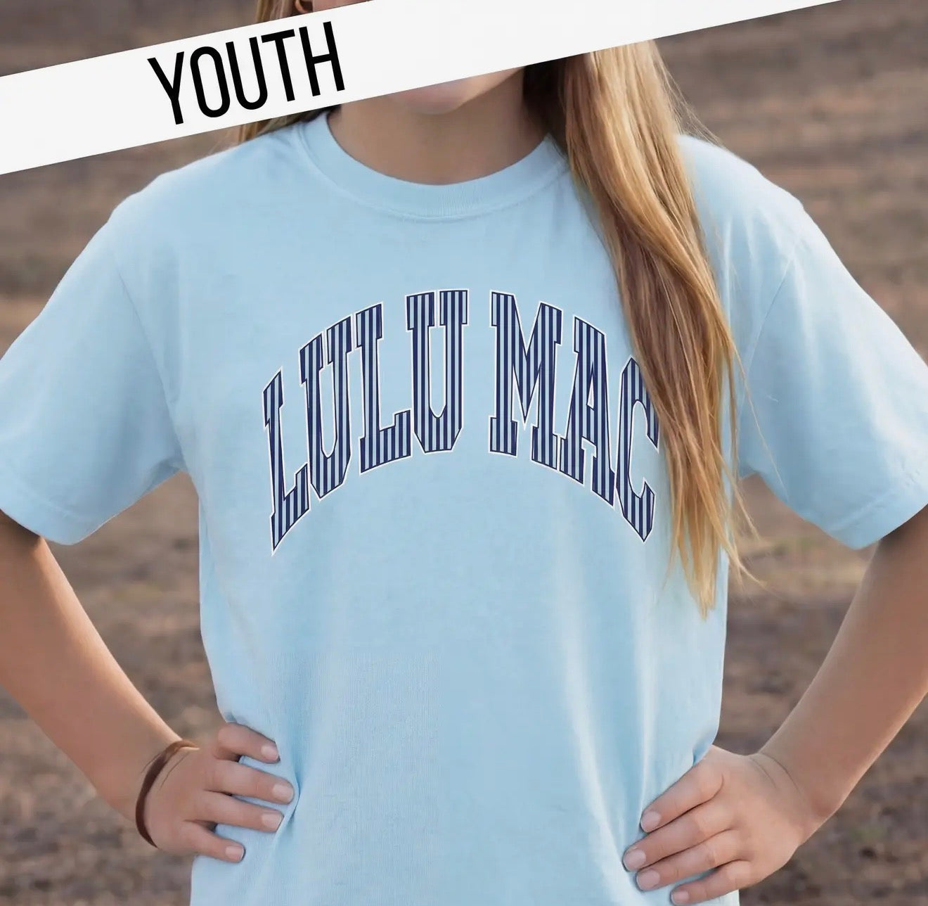 Lulu Mac Striped Youth Tee