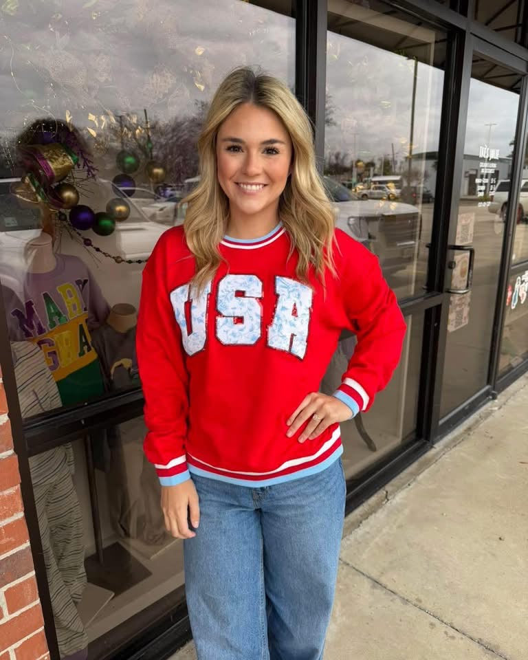 Party in the USA Sequin Sweater|April ETA