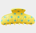Lulu Mac Hair Clips- Butter with Blue Polka Dots