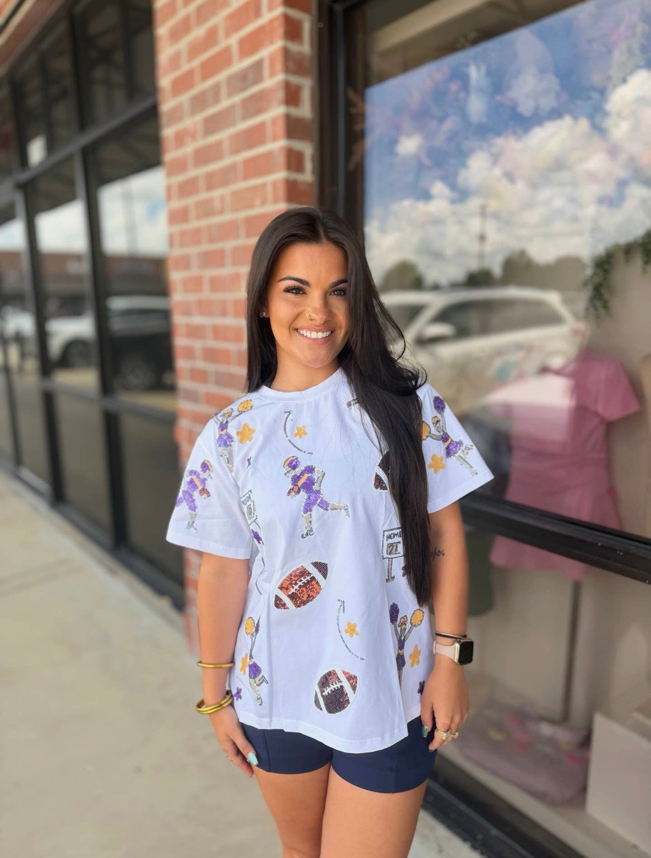 Football Play Sequin Tee|August eta