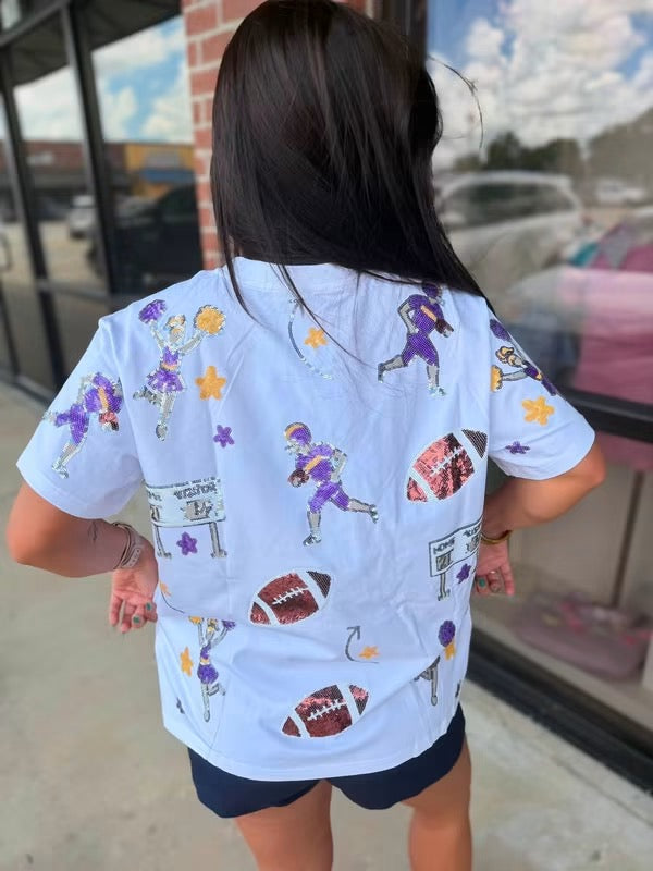 Football Play Sequin Tee|August eta