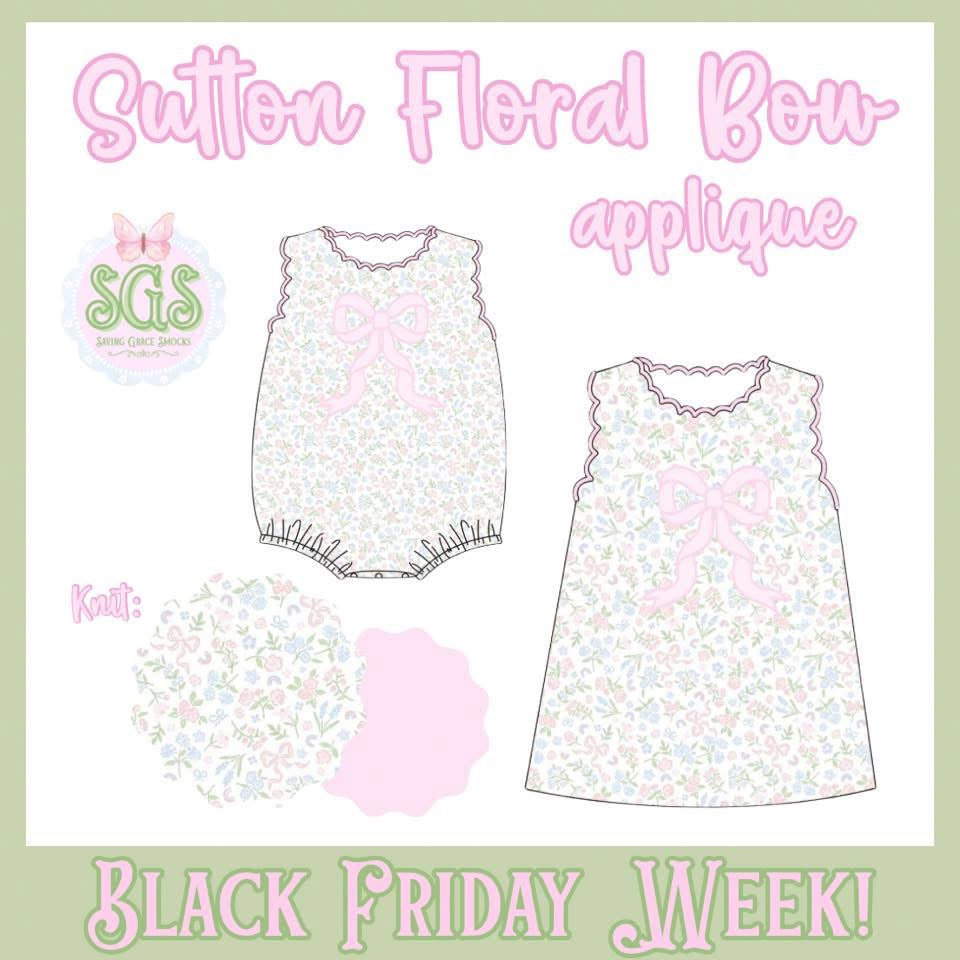 Sutton Floral Bow Appliqué|MARCH ETA