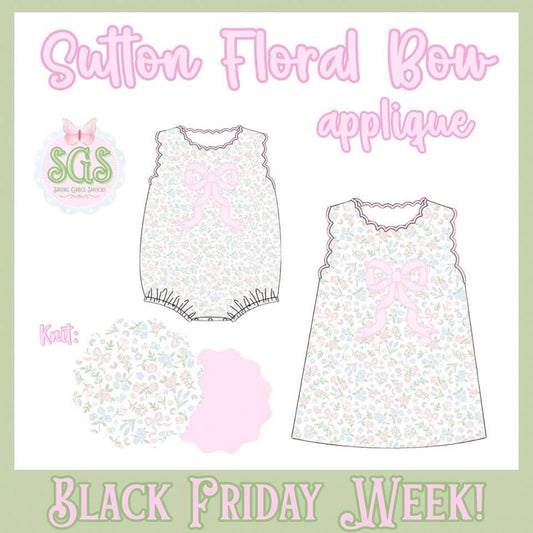 Sutton Floral Bow Appliqué|MARCH ETA