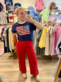 USA sequin Flag Tee