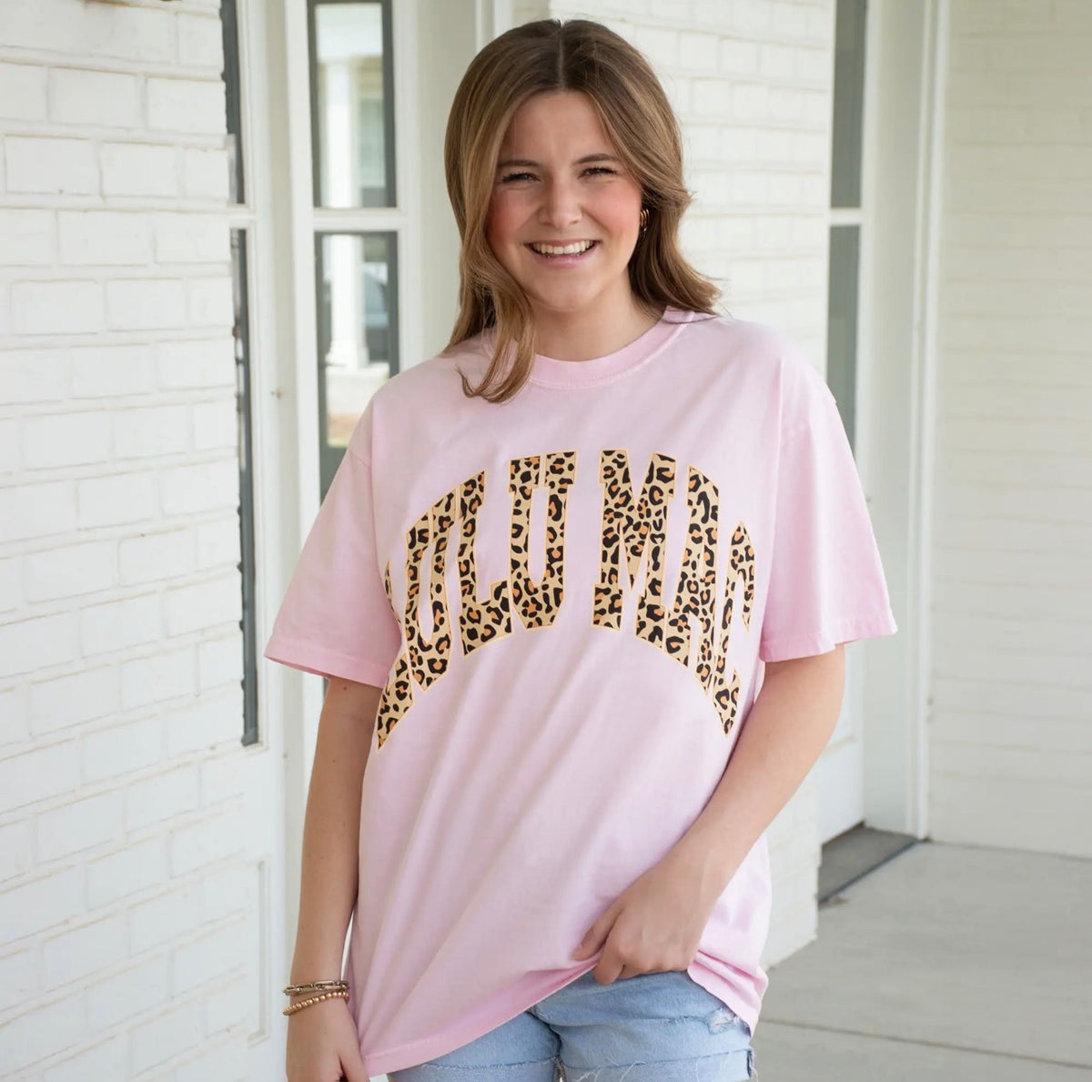 Pink Leopard Lulu Mac Tee