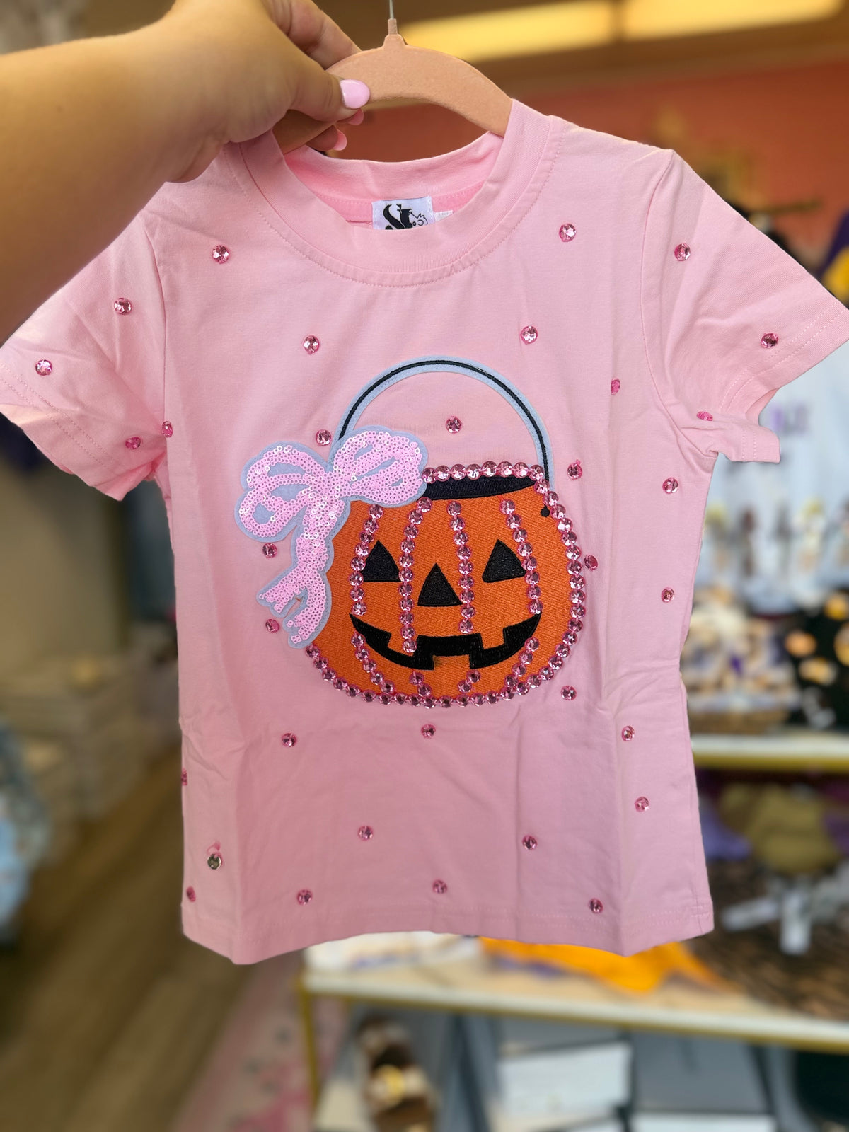 Jack O lantern Sequin Tee