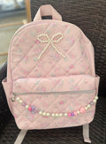 Pink Floral Pearl Backpack