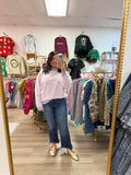 Cloud Nine Stripe Mockneck Sweatshirt