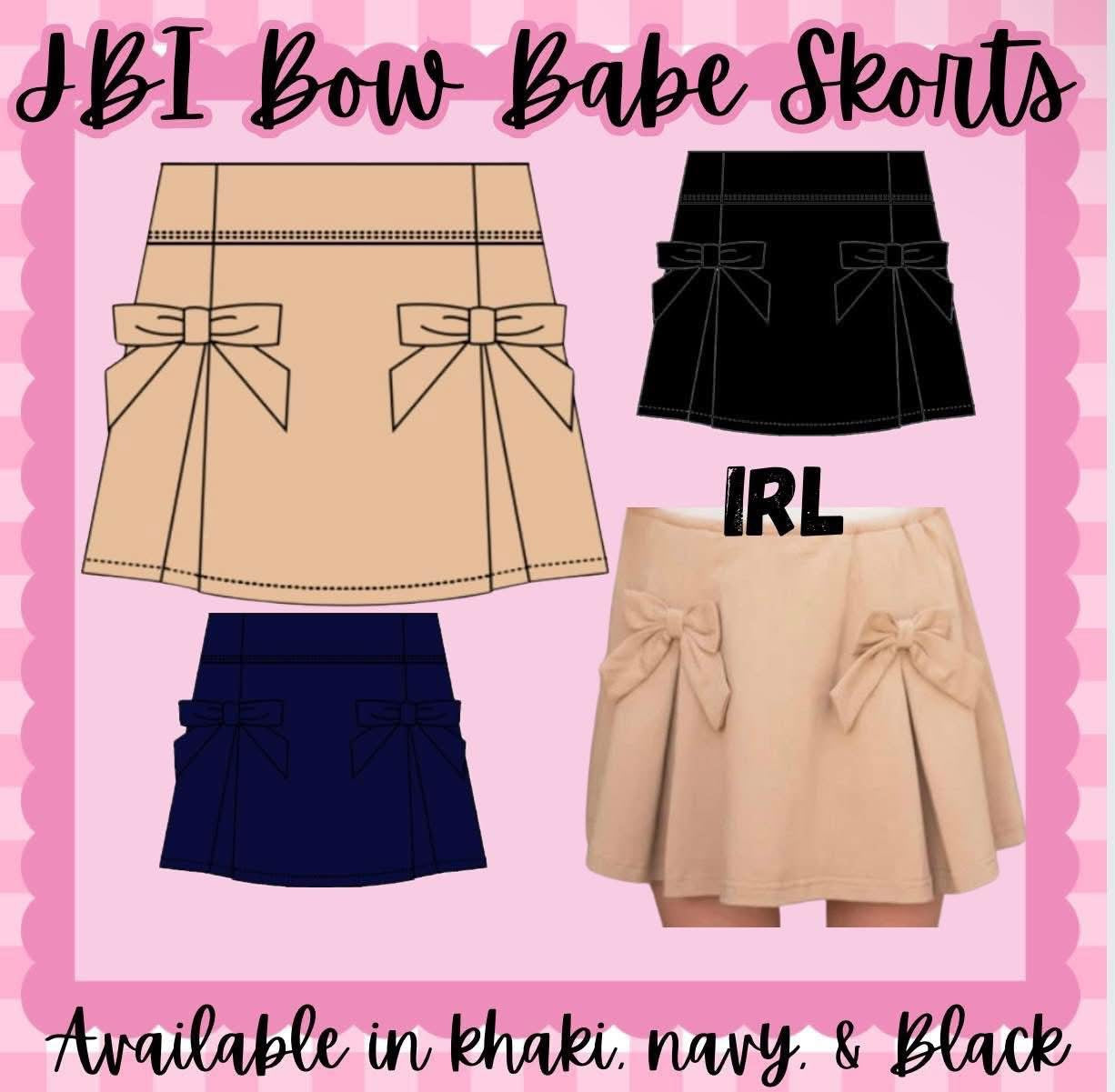 JBI bow babe skort-NAVY