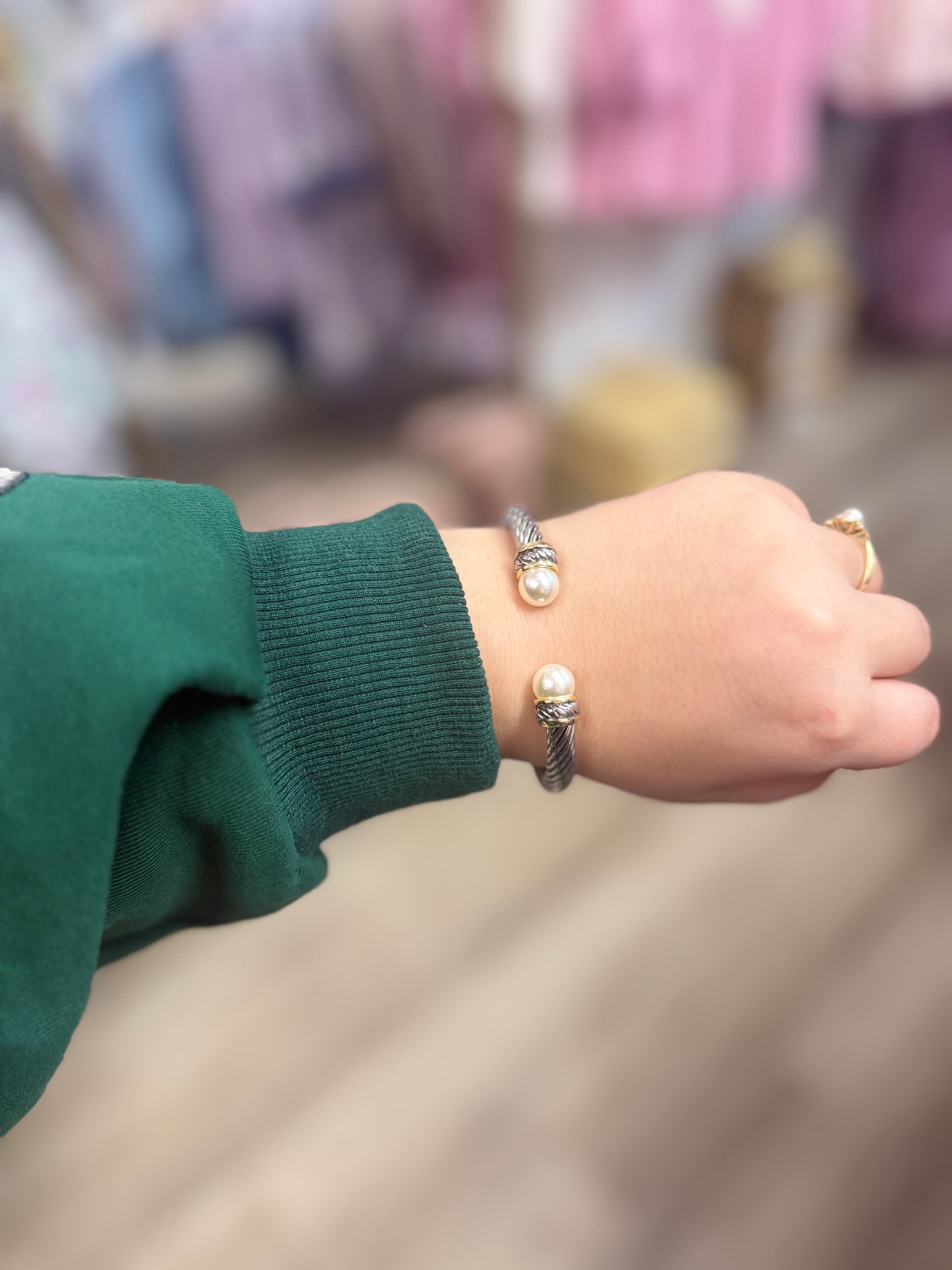 JBI Pearl Bangle cuff