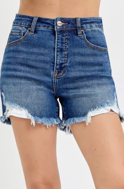 High Rise Risen Shorts|6160