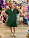 Sweet Simplicity Mini Dress-Hunter Green