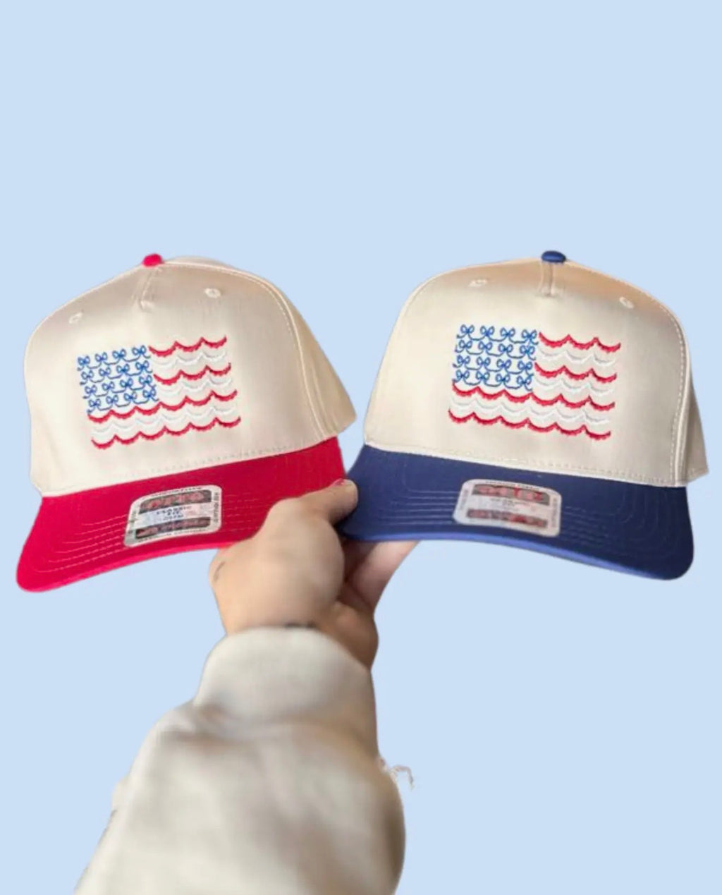 Bow Flag Embroidered Hat
