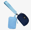 Light Blue & Navy Wristlet