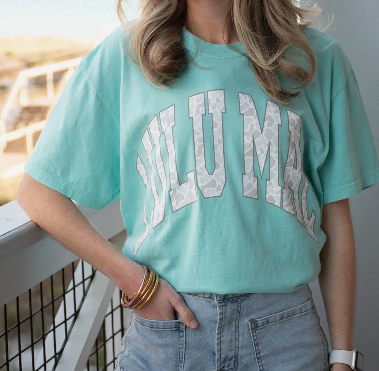 Lulu Mac Mint Camo Tee