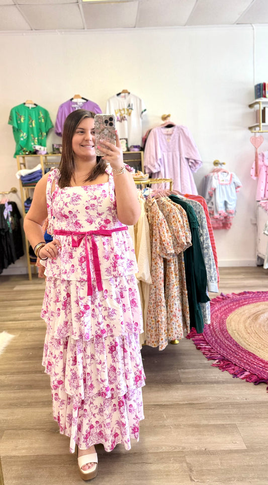 Lovely Floral Midi Dress