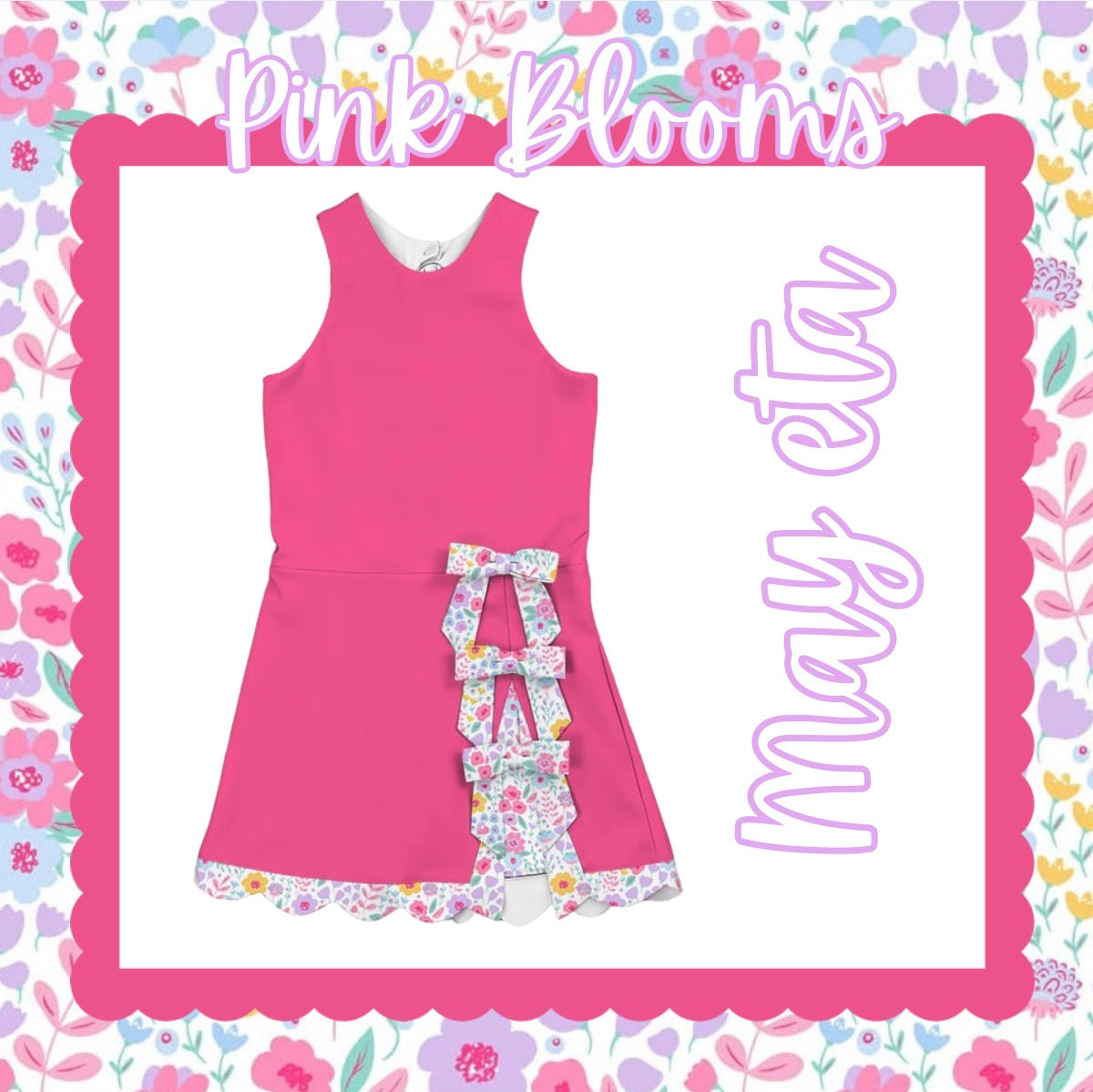 Pink Blooms Spring Time Basic Athletic Dress