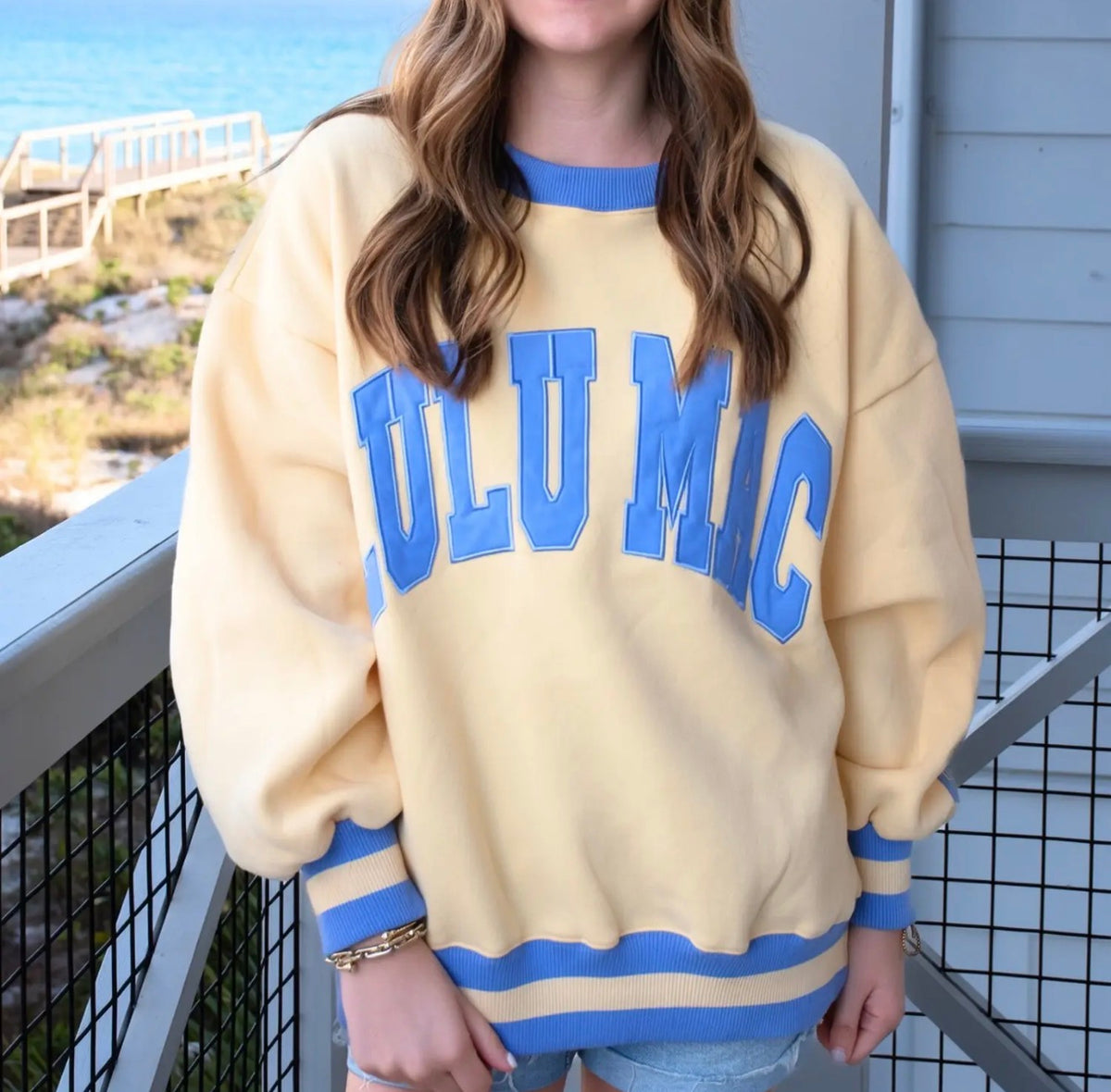 Butter/Blue Lulu Mac Sweatshirt