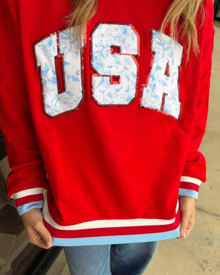 Party in the USA Sequin Sweater|April ETA