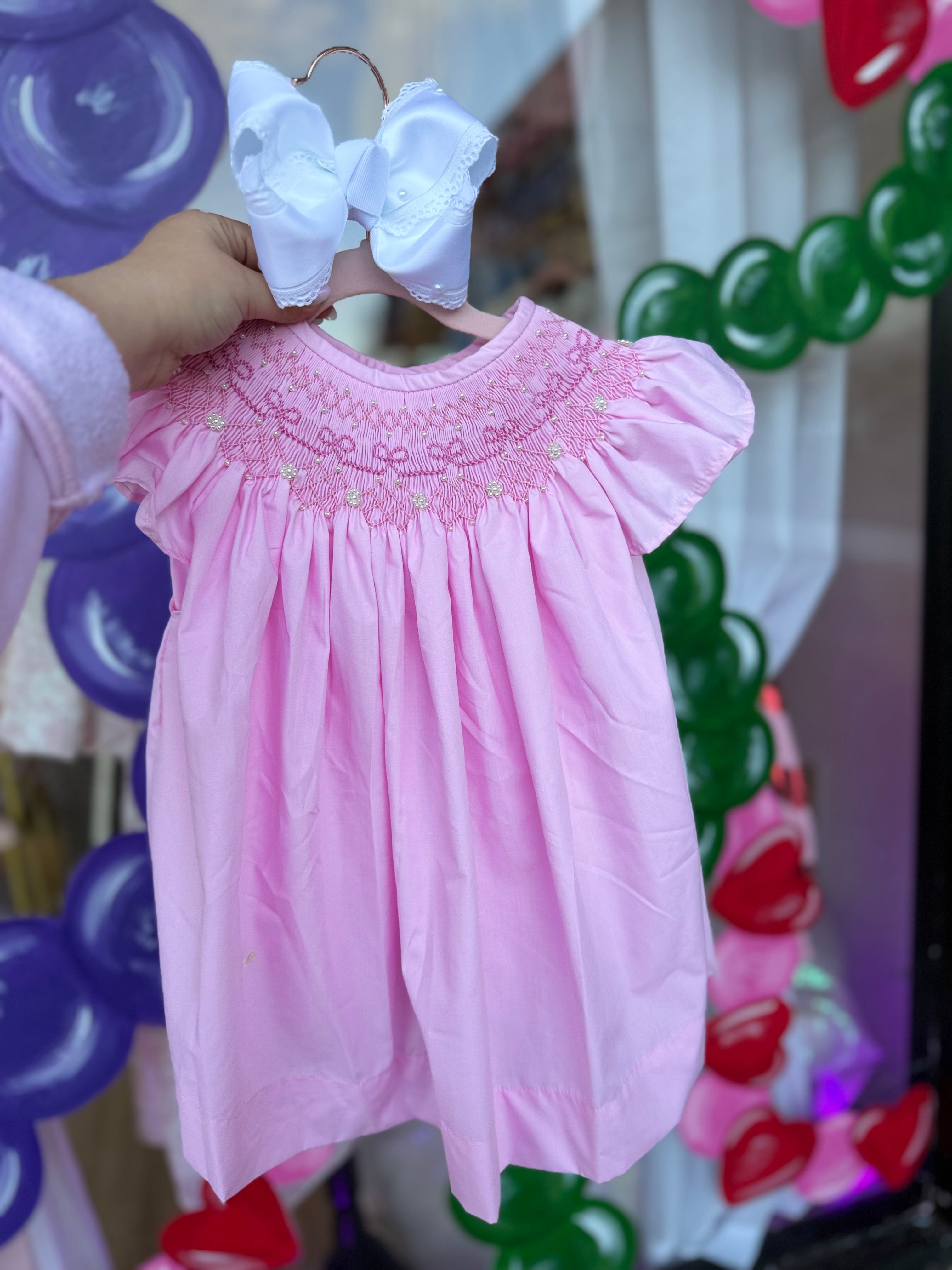 Bows & Pearls- Pink