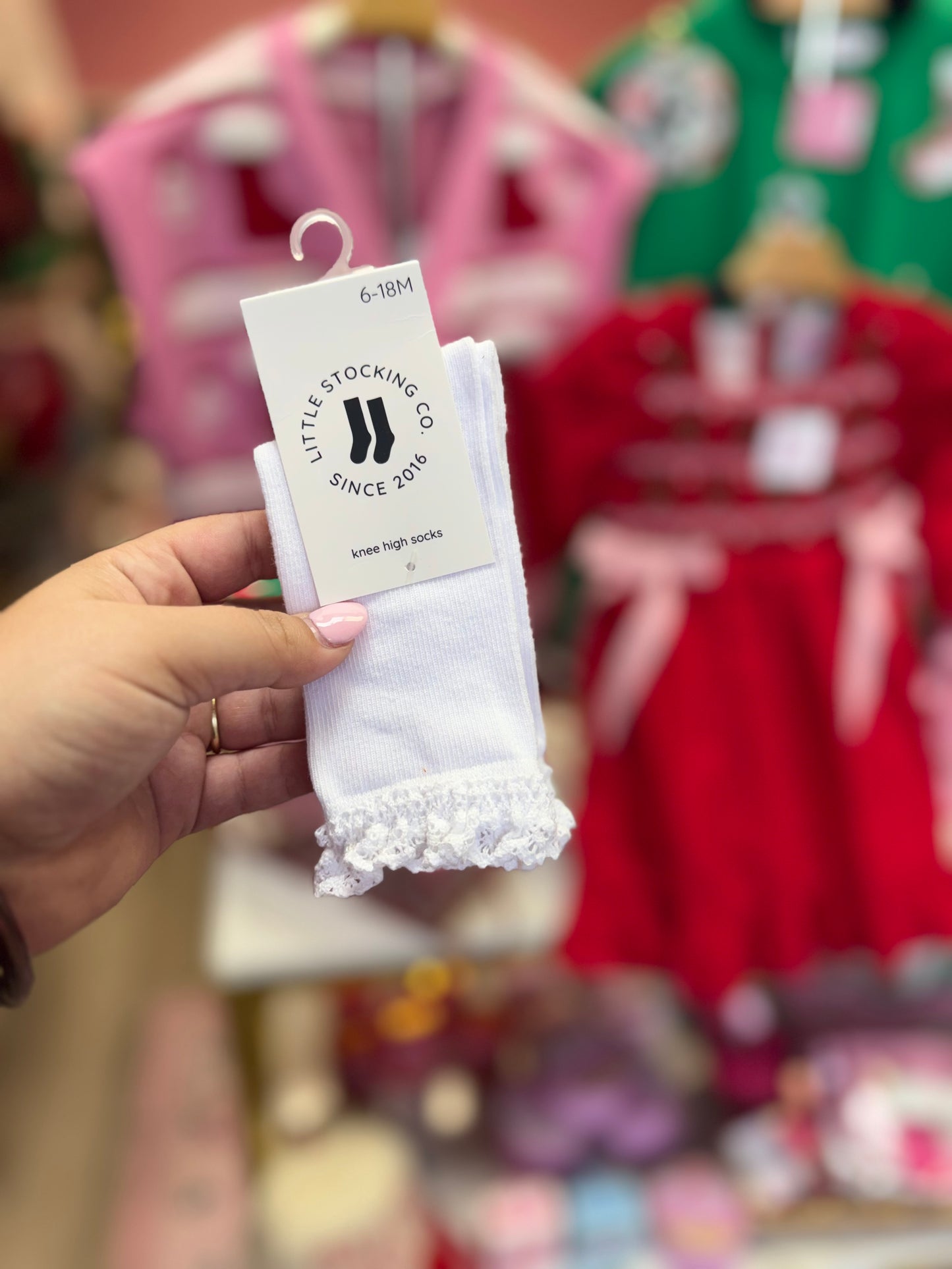 Little Stocking Co. White Lace Trim