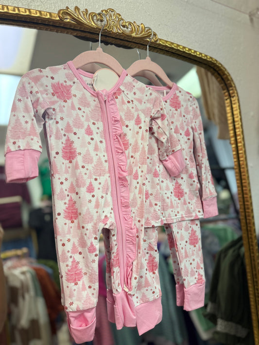 Pink Christmas Bamboo Pajamas