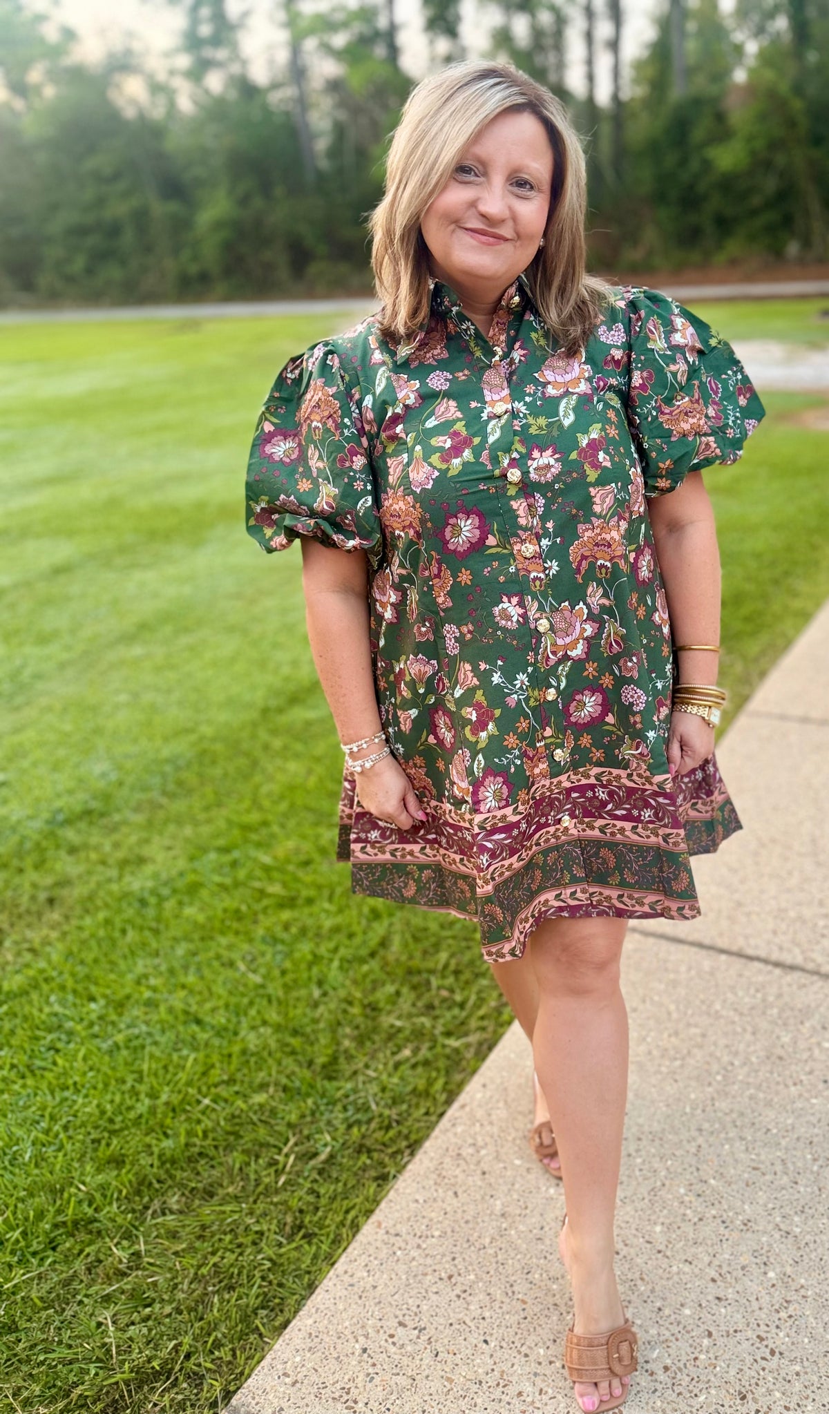 Lydia Puff Sleeve Floral Dress
