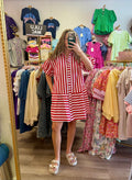 Red Striped Dress