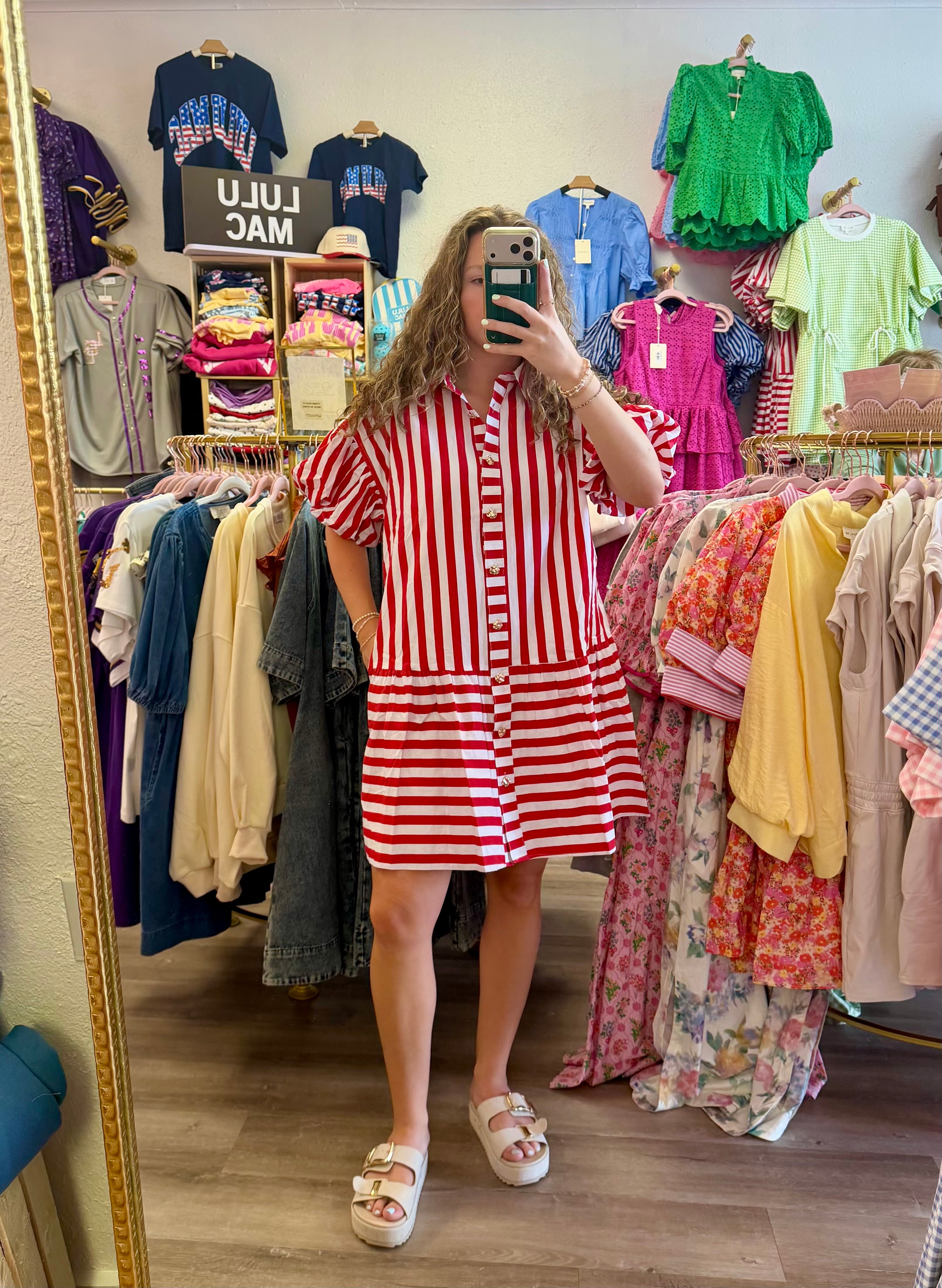 Red Striped Dress
