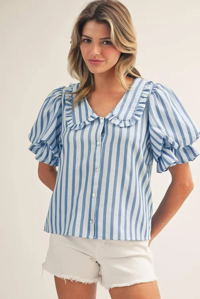 Blue Peter Pan Collar top