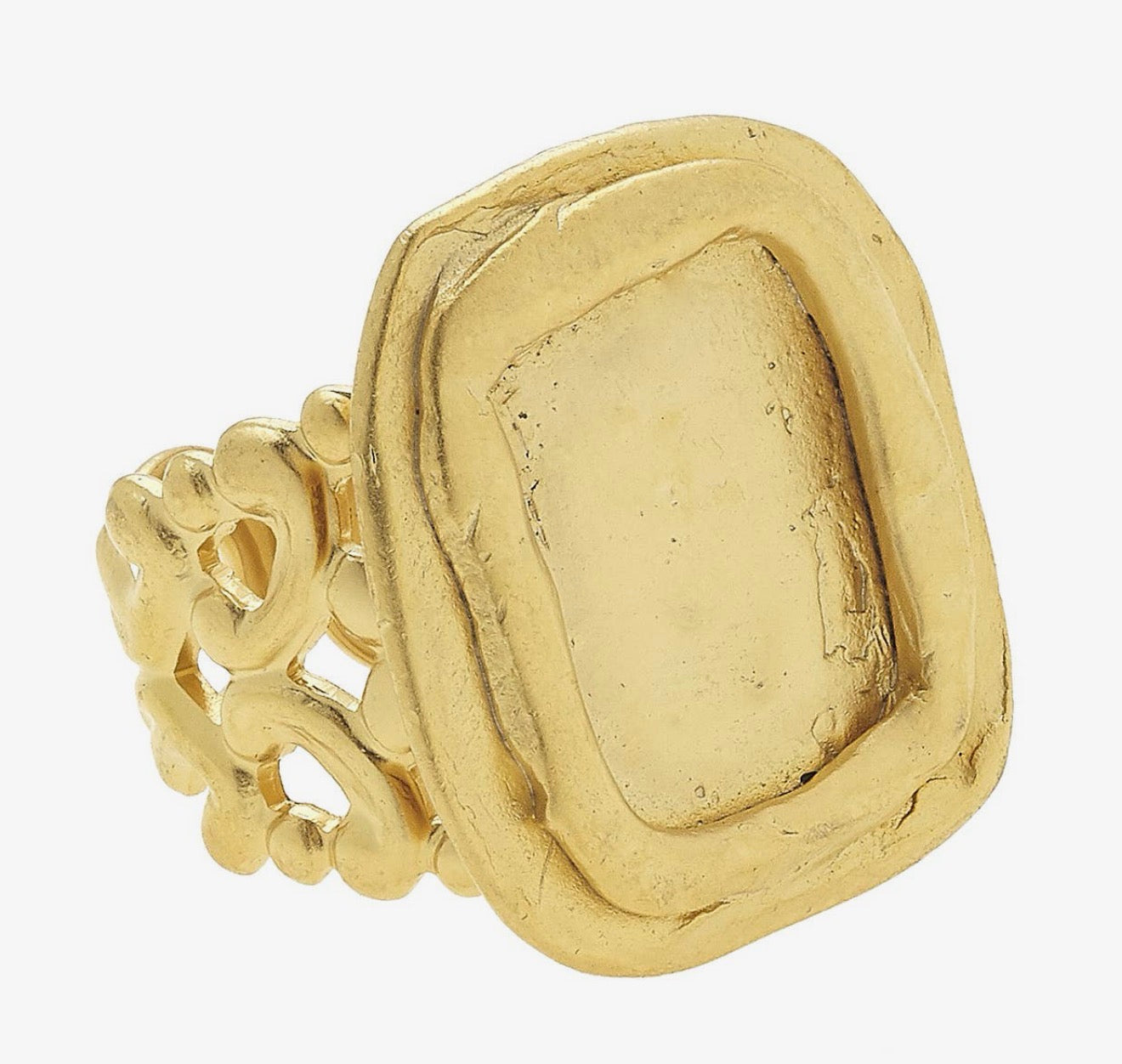 Handcast Gold Adjustable Ring
