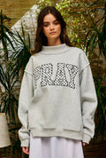 Embroidered “Pray” Mockneck