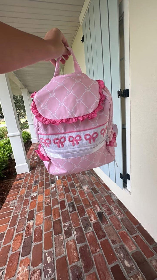 Bow Smocked Backpack