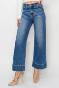 High Rise Crop Wide Jeans-MW RISEN