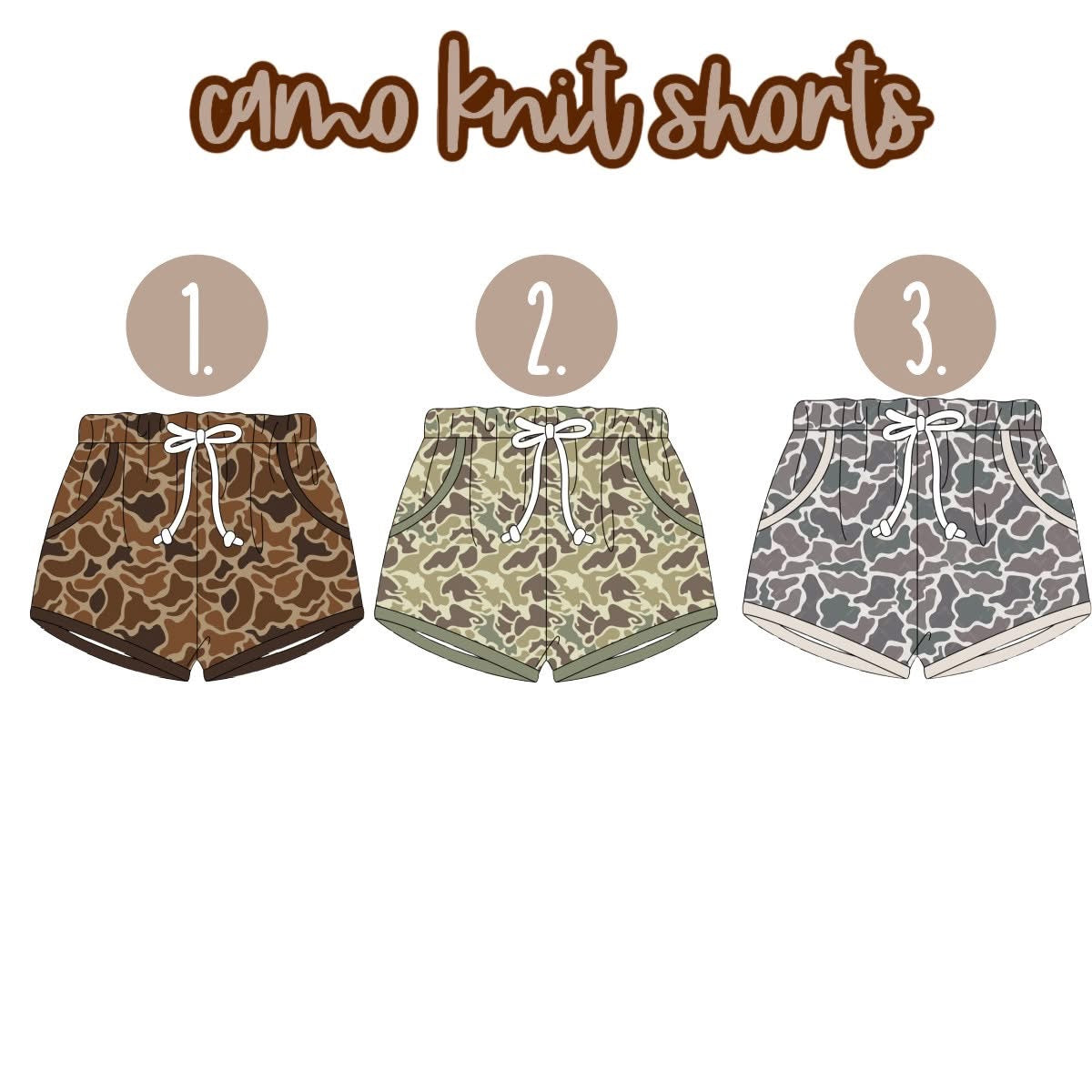 Camo Knit Shorts #3.|July ETA
