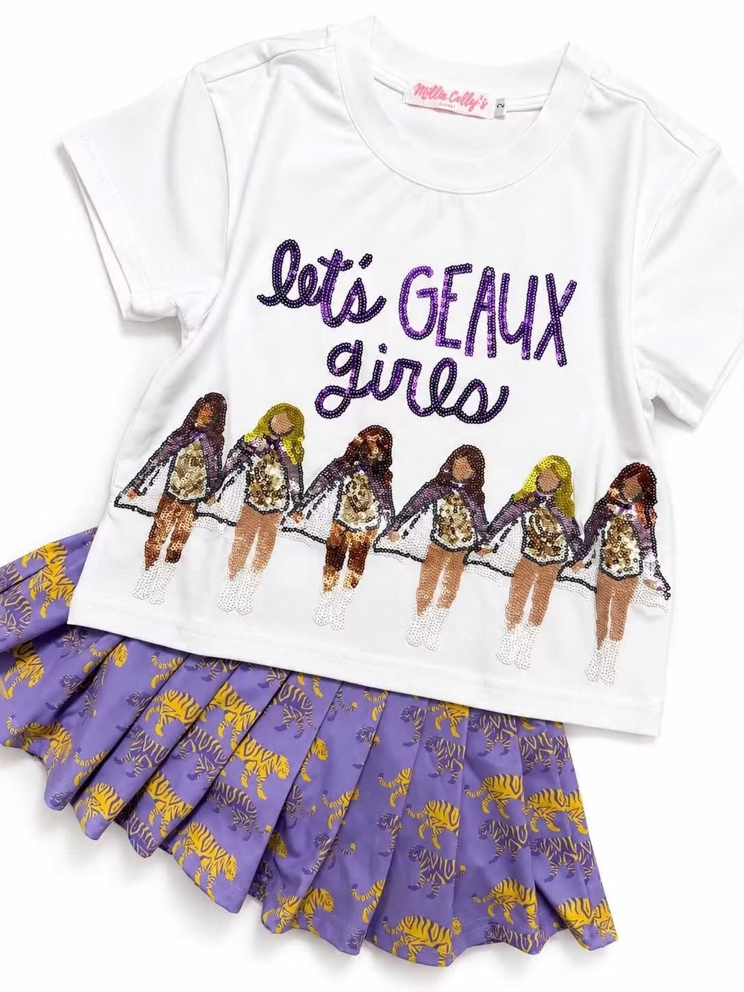 Let’s Geaux Girls Sequin Tee|PREORDER