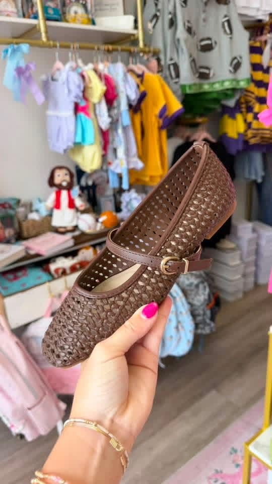 Brown Mary Jane Flats