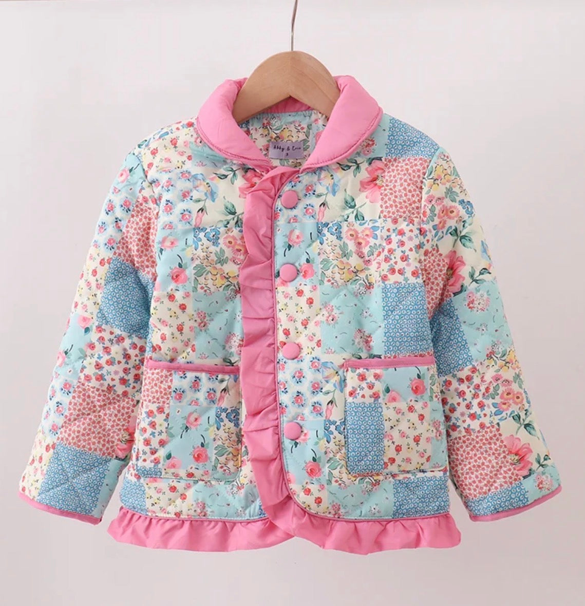 Pink patchwork quilted jacket