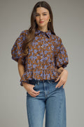 Floral Puff sleeve top
