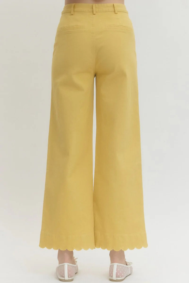 Sweet Scallop pants -yellow