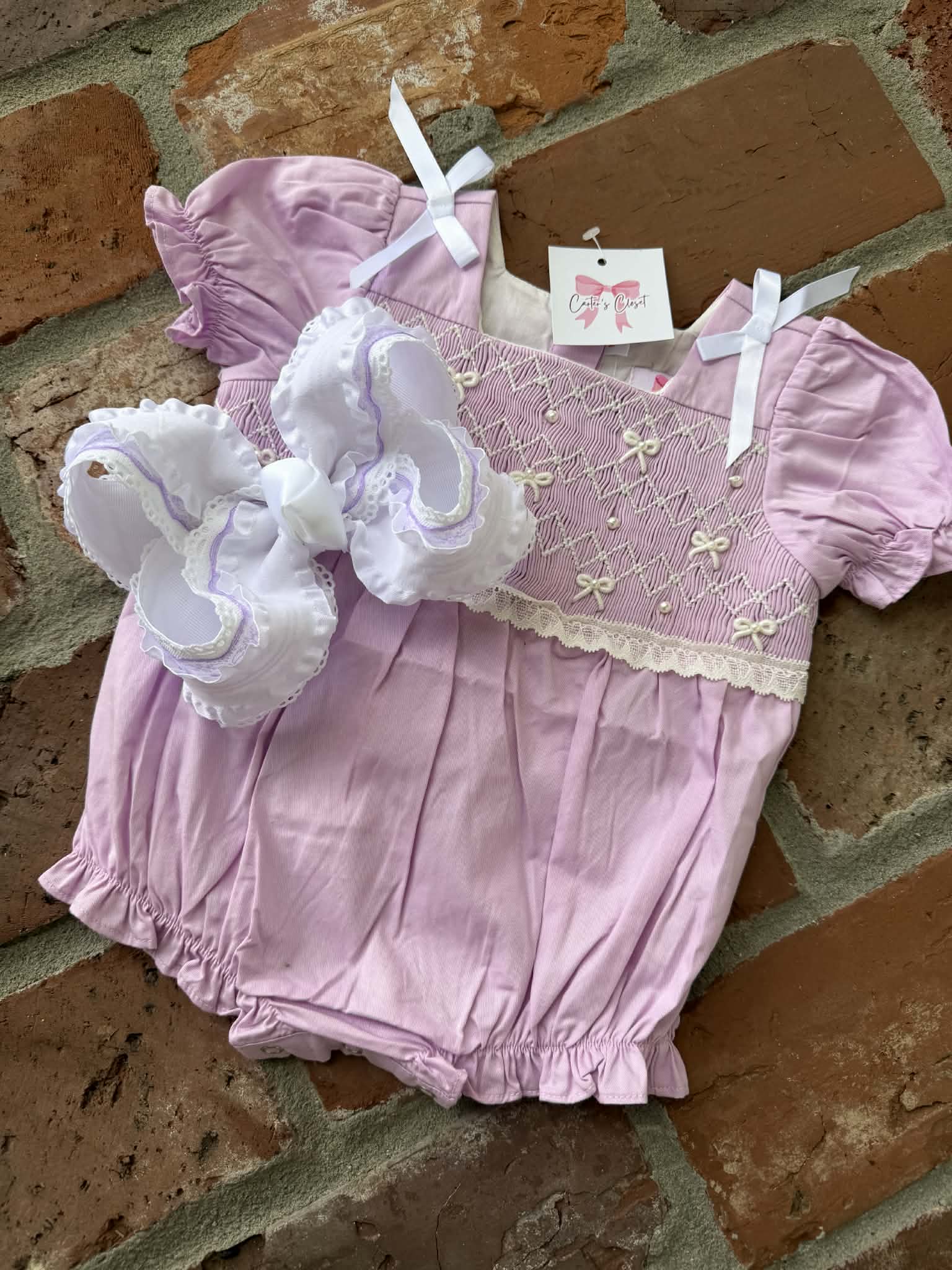 Lavender Bows & Pearls