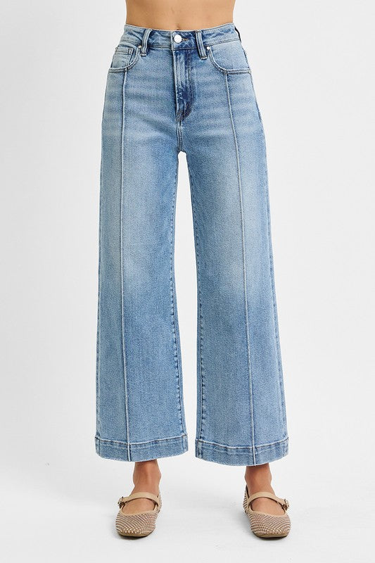 High Rise Crop Wide RISEN Jeans