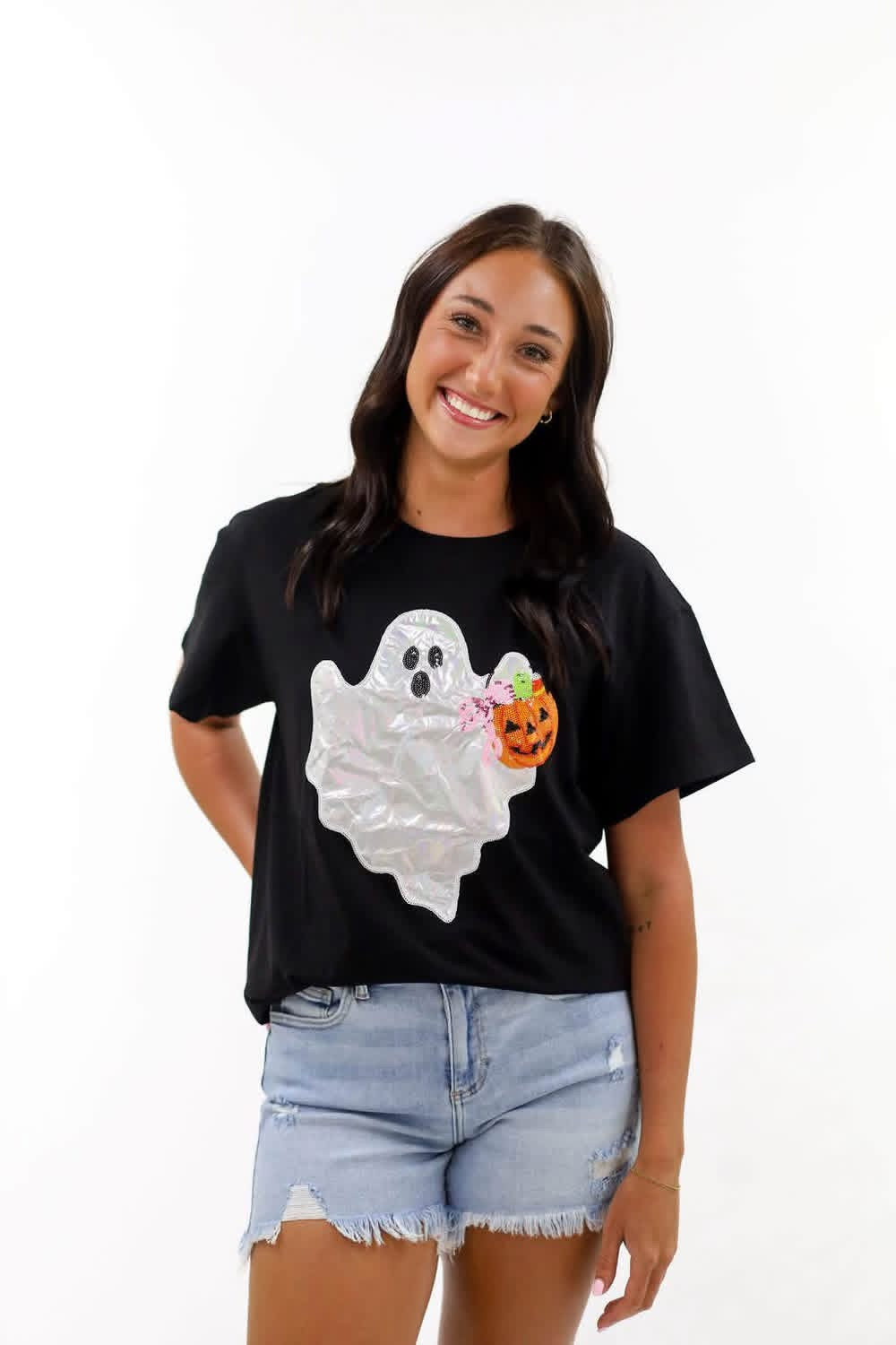 Ghost Sequin Tee|Adults