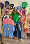 Azalea Eyelet Top Green