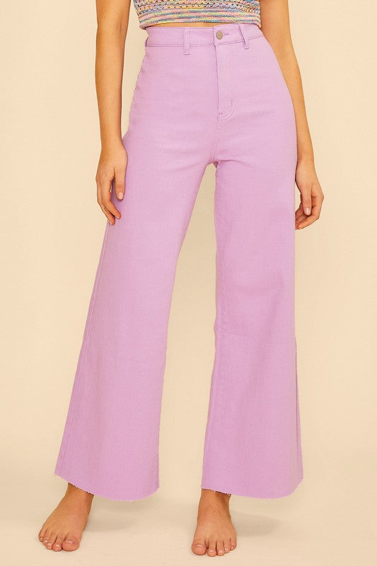 Raw Hem Colored Jeans| AW Lavender