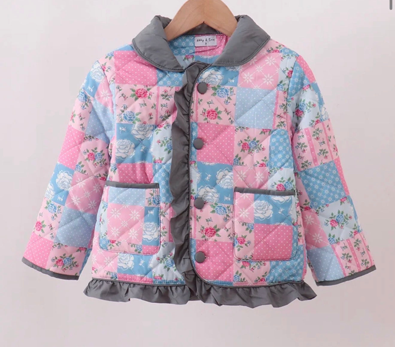 Patchwork Floral Ruffle Jacket