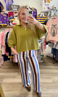 Brown & Blue Striped Bottoms